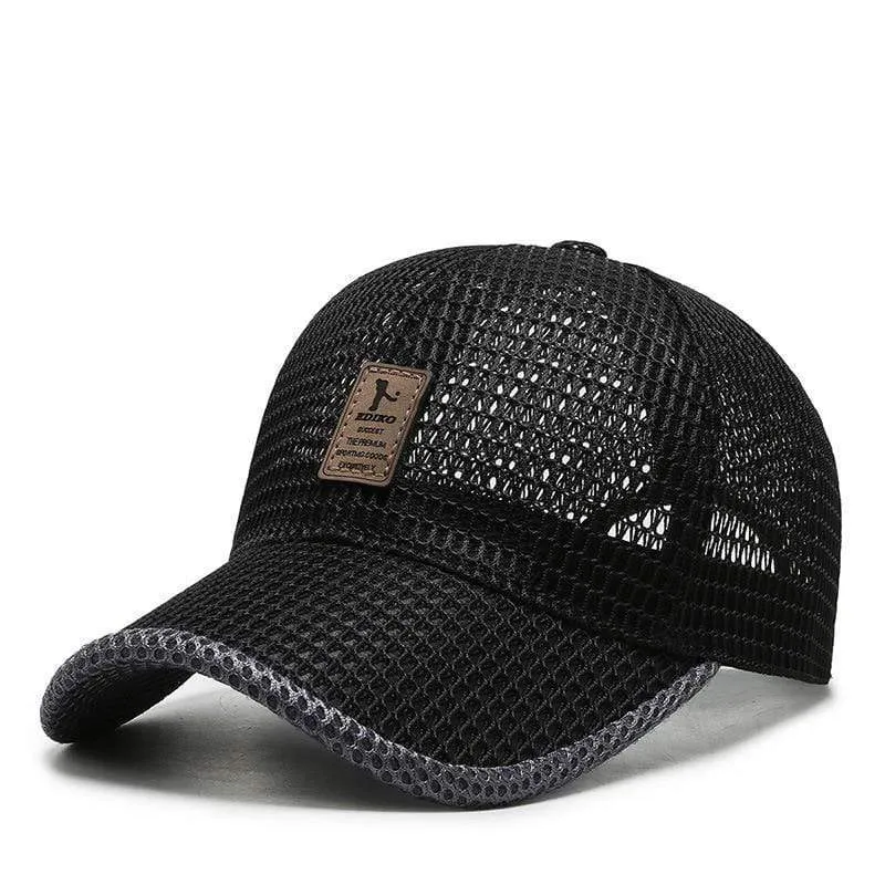 Unisex Männer Angeln Baseball Caps Frauen Atmungsaktive Mesh Snapback Hüte Schwarz Casual Sport Hüte Kappe