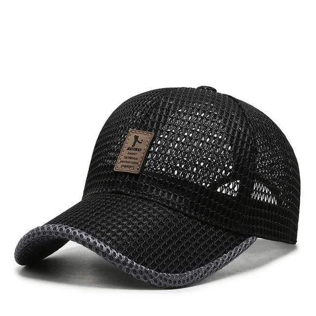 Unisex Männer Angeln Baseball Caps Frauen Atmungsaktive Mesh Snapback Hüte Schwarz Casual Sport Hüte Kappe