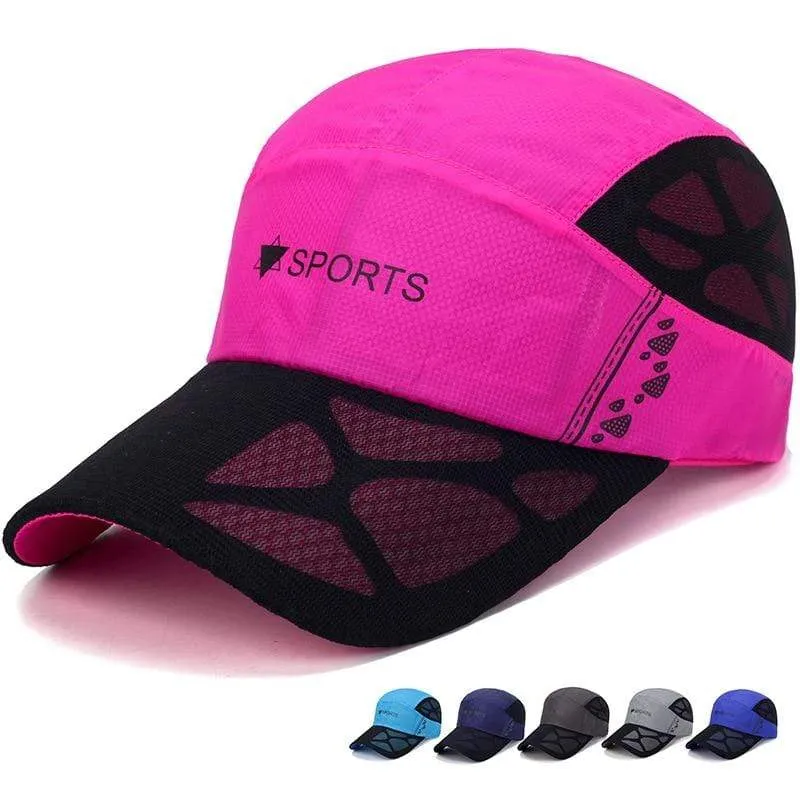 Männer Mesh Cap Radfahren Laufen Cap Baseball Tennis Hut Atmungsaktiv Schnell Trocknend Hut Knochen Snapback Frauen Klettern Laufen Sport