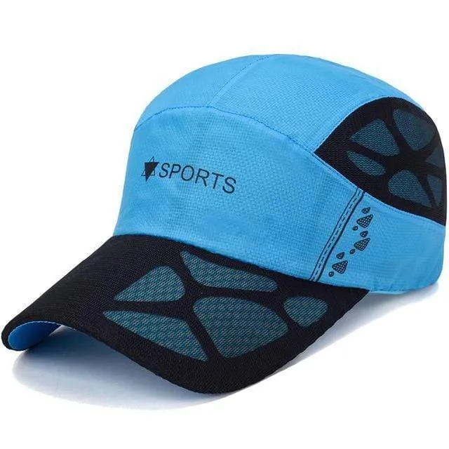 Männer Mesh Cap Radfahren Laufen Cap Baseball Tennis Hut Atmungsaktiv Schnell Trocknend Hut Knochen Snapback Frauen Klettern Laufen Sport