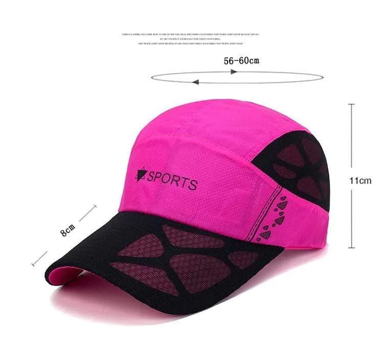 Männer Mesh Cap Radfahren Laufen Cap Baseball Tennis Hut Atmungsaktiv Schnell Trocknend Hut Knochen Snapback Frauen Klettern Laufen Sport