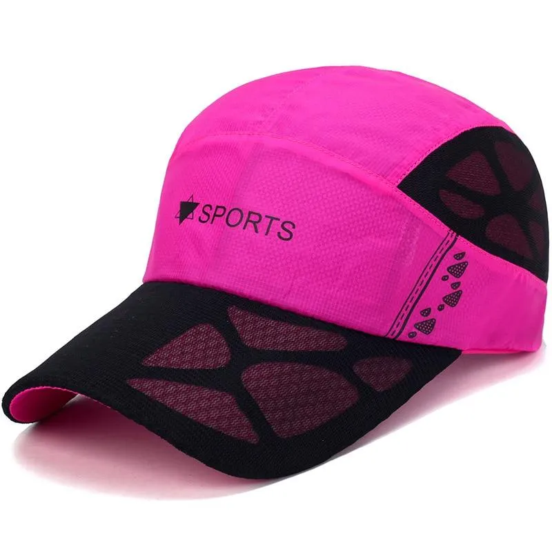 Männer Mesh Cap Radfahren Laufen Cap Baseball Tennis Hut Atmungsaktiv Schnell Trocknend Hut Knochen Snapback Frauen Klettern Laufen Sport