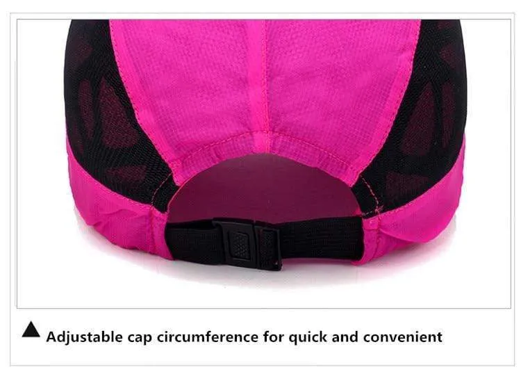 Männer Mesh Cap Radfahren Laufen Cap Baseball Tennis Hut Atmungsaktiv Schnell Trocknend Hut Knochen Snapback Frauen Klettern Laufen Sport