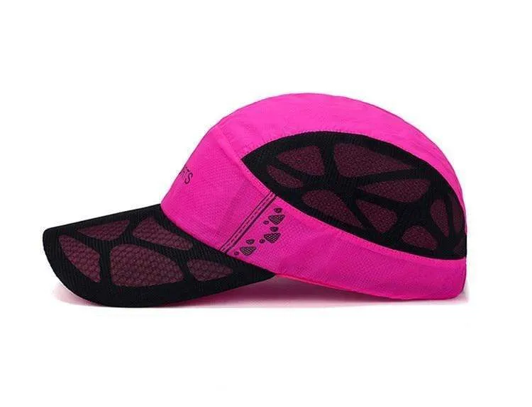 Männer Mesh Cap Radfahren Laufen Cap Baseball Tennis Hut Atmungsaktiv Schnell Trocknend Hut Knochen Snapback Frauen Klettern Laufen Sport
