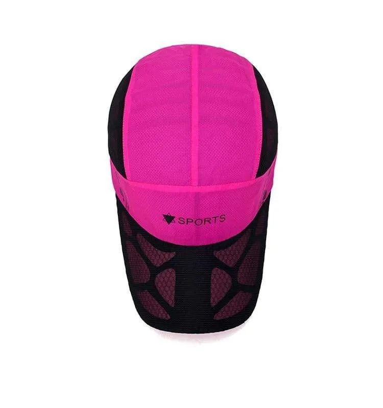 Männer Mesh Cap Radfahren Laufen Cap Baseball Tennis Hut Atmungsaktiv Schnell Trocknend Hut Knochen Snapback Frauen Klettern Laufen Sport
