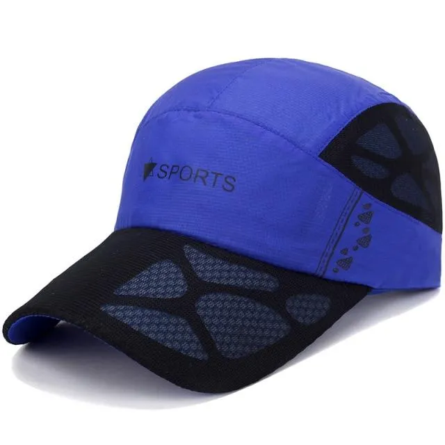 Männer Mesh Cap Radfahren Laufen Cap Baseball Tennis Hut Atmungsaktiv Schnell Trocknend Hut Knochen Snapback Frauen Klettern Laufen Sport