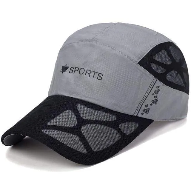 Männer Mesh Cap Radfahren Laufen Cap Baseball Tennis Hut Atmungsaktiv Schnell Trocknend Hut Knochen Snapback Frauen Klettern Laufen Sport