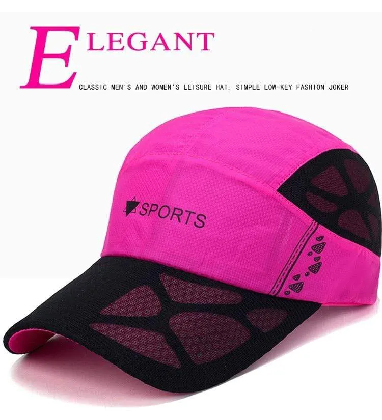 Männer Mesh Cap Radfahren Laufen Cap Baseball Tennis Hut Atmungsaktiv Schnell Trocknend Hut Knochen Snapback Frauen Klettern Laufen Sport