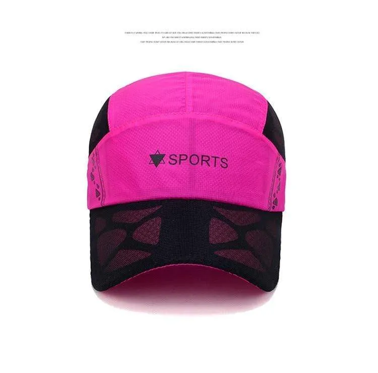 Männer Mesh Cap Radfahren Laufen Cap Baseball Tennis Hut Atmungsaktiv Schnell Trocknend Hut Knochen Snapback Frauen Klettern Laufen Sport