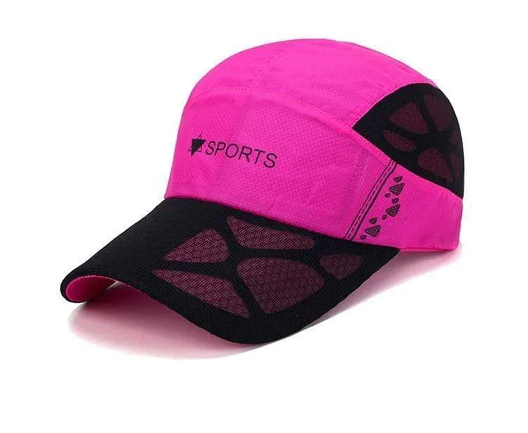 Männer Mesh Cap Radfahren Laufen Cap Baseball Tennis Hut Atmungsaktiv Schnell Trocknend Hut Knochen Snapback Frauen Klettern Laufen Sport