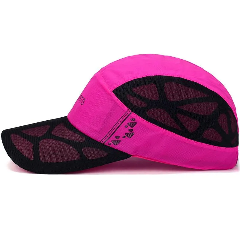 Männer Mesh Cap Radfahren Laufen Cap Baseball Tennis Hut Atmungsaktiv Schnell Trocknend Hut Knochen Snapback Frauen Klettern Laufen Sport