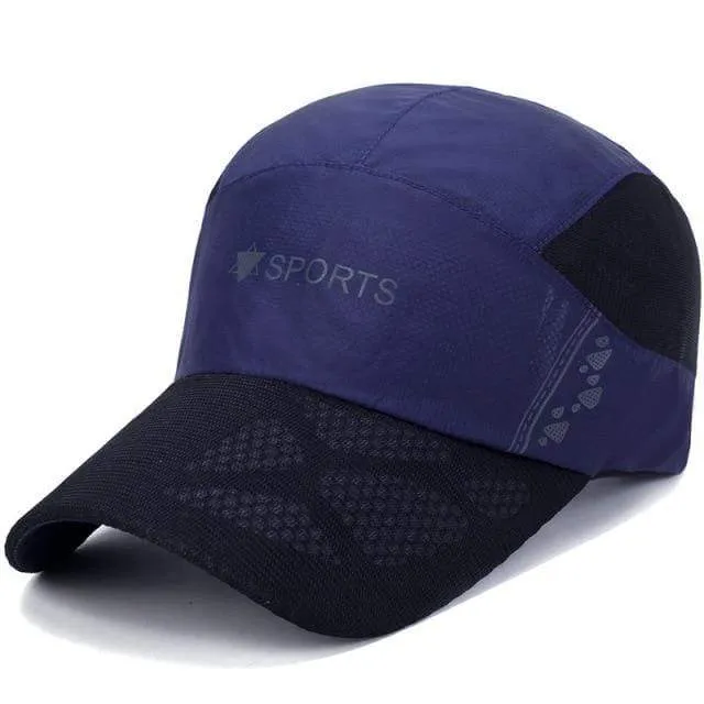 Männer Mesh Cap Radfahren Laufen Cap Baseball Tennis Hut Atmungsaktiv Schnell Trocknend Hut Knochen Snapback Frauen Klettern Laufen Sport