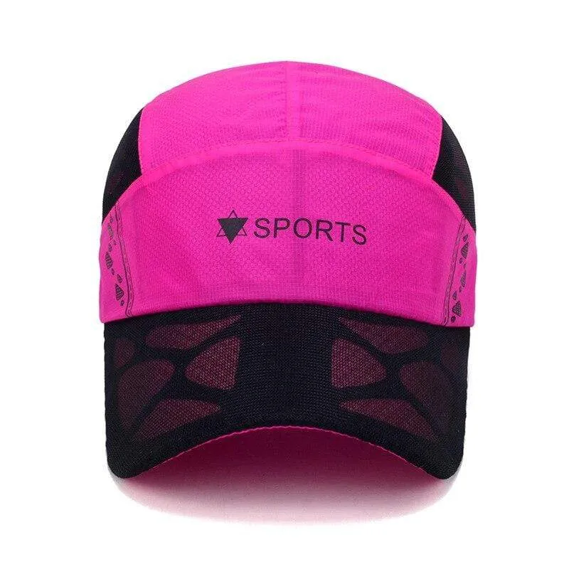 Männer Mesh Cap Radfahren Laufen Cap Baseball Tennis Hut Atmungsaktiv Schnell Trocknend Hut Knochen Snapback Frauen Klettern Laufen Sport