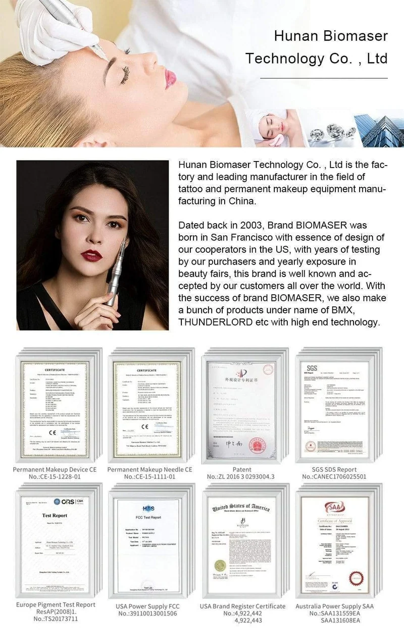 BMX Rotary Tattoo Maschine Stift PMU Maschine Permanent Make-Up Maschine Augenbrauen Tattoo Kits Professionelle für Augenbrauen Eyeliner Lip