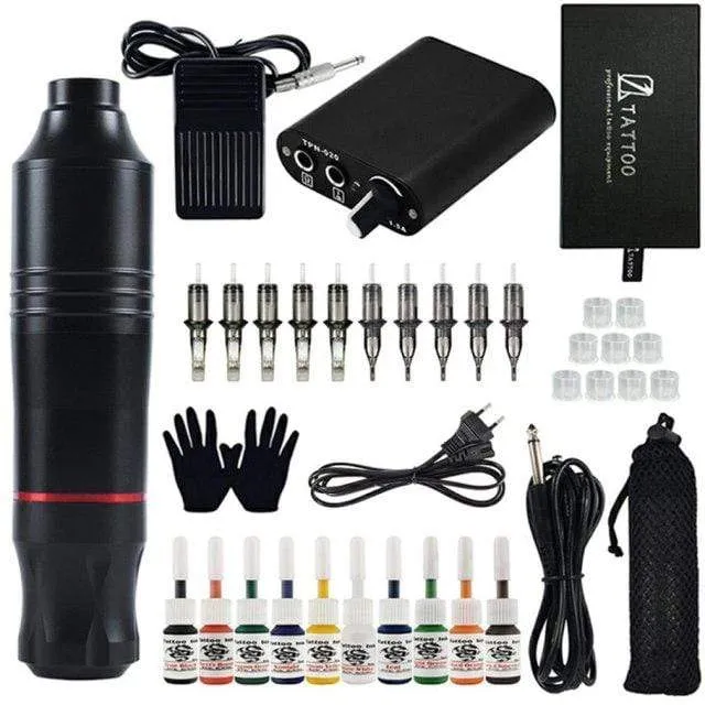 Leichtes und tragbares Tattoo-Stift-Set, rotierendes Make-up-Tattoo-Stift, Maschinenpistolen für Tätowierungen