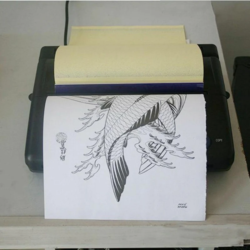 Tattoo-Transfermaschine Kopierer A4-Drucker Zeichnung Thermo-Schablonenhersteller Kopierer Transferpapier Kohlepapier Zubehör