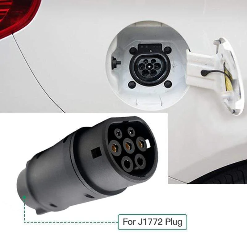 EVSE-Adapter Typ 2 auf Typ 1 Elektrofahrzeug Auto EV-Ladegerät-Anschluss SAE J1772 Typ 1 auf Typ 2 EV-Adapter zum Aufladen im Auto