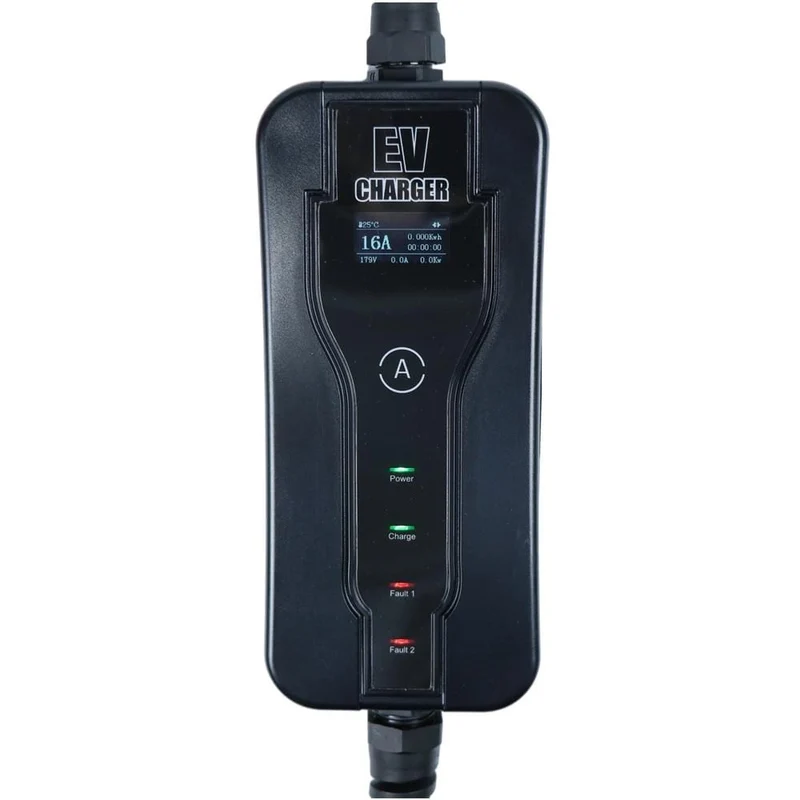 GKFLY 220V Typ 1 Tragbares EV-Ladegerät SAE J1772 Level 1 8A 10A 13A 16A Autoladestationen Intelligentes AC-Ladegerät für Elektroautos