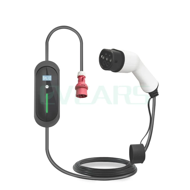 11 kW EV-Ladegerät, Ladestation für Elektrofahrzeuge, EVSE-Wallbox mit Typ-2-Kabel, 16 A, 3 Phasen, IEC 62196-2