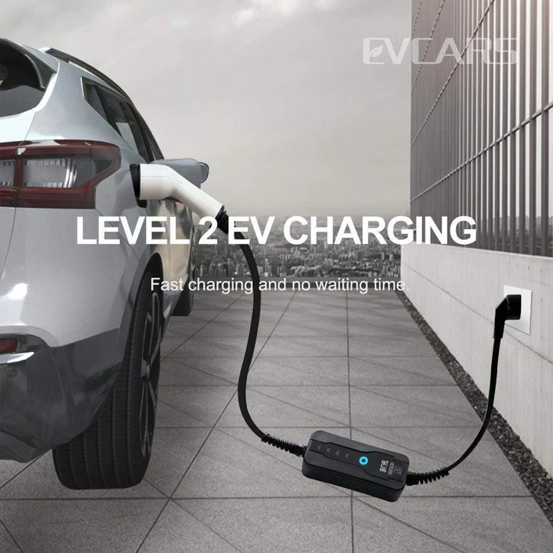 Tragbares EV-Ladegerät für Autos, Elektrofahrzeuge, Typ 1-Stecker, 16 A, 5 m, J1772 Level 2 EVSE Controlle-Ladestationen für Leaf