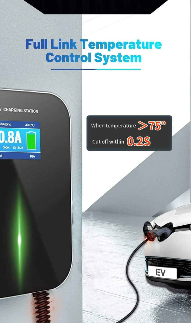 32A 1Phase APP Wifi EVSE Wallbox EV Ladegerät Ladestation für Elektrofahrzeuge mit Typ 2 Kabel IEC 62196-2 für MINI Cooper