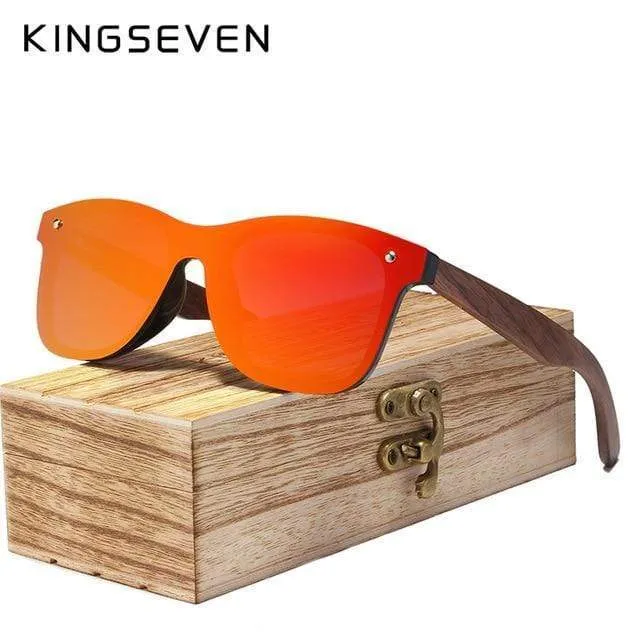 Handgemachte polarisierte Sonnenbrille aus Walnussholz UV400 Mode für Männer und Frauen Markendesign Bunte Sonnenbrille Spiegelschirme