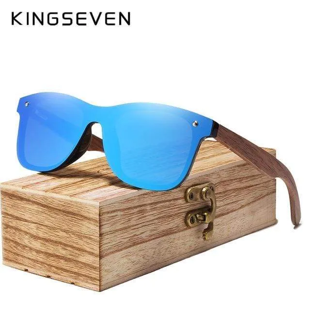 Handgemachte polarisierte Sonnenbrille aus Walnussholz UV400 Mode für Männer und Frauen Markendesign Bunte Sonnenbrille Spiegelschirme