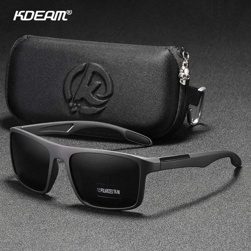 Italien Design TR90 Polarisierte Sonnenbrille Männer Frauen Sport Fahren Shades KDEAM UV400 Unzerbrechliche Sonnenbrille Mit Box
