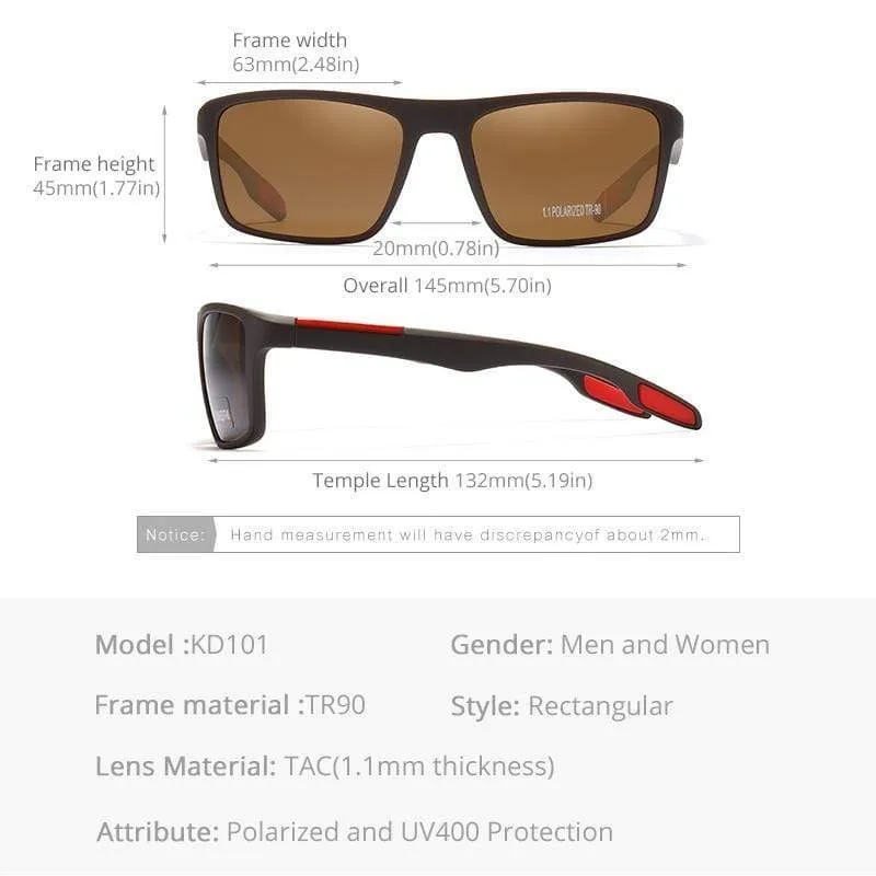 Italien Design TR90 Polarisierte Sonnenbrille Männer Frauen Sport Fahren Shades KDEAM UV400 Unzerbrechliche Sonnenbrille Mit Box