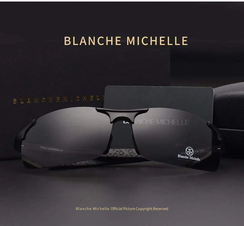 Ultraleichte Sport-Sonnenbrille aus Aluminium-Magnesium, polarisiert, UV400, für Herren, rechteckig, goldfarben, fürs Autofahren im Freien