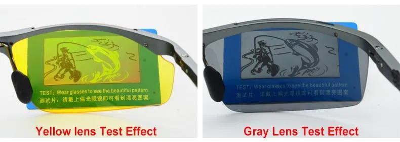 Ultraleichte Sport-Sonnenbrille aus Aluminium-Magnesium, polarisiert, UV400, für Herren, rechteckig, goldfarben, fürs Autofahren im Freien