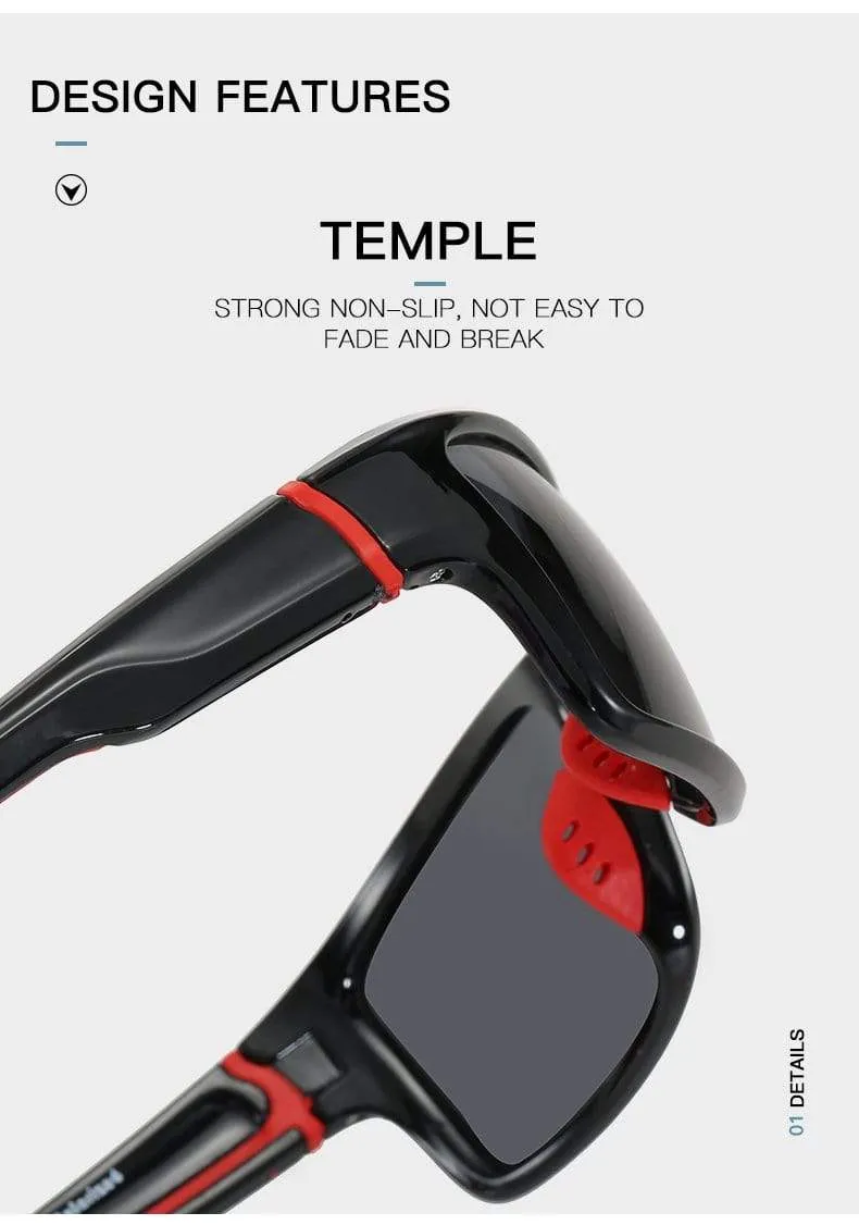 Polarisierte Sport-Sonnenbrille für Herren, für Outdoor-Aktivitäten, Angeln, Autofahren, Sonnenbrille, Vintage, UV400-Schutz