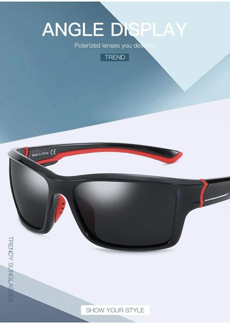 Polarisierte Sport-Sonnenbrille für Herren, für Outdoor-Aktivitäten, Angeln, Autofahren, Sonnenbrille, Vintage, UV400-Schutz