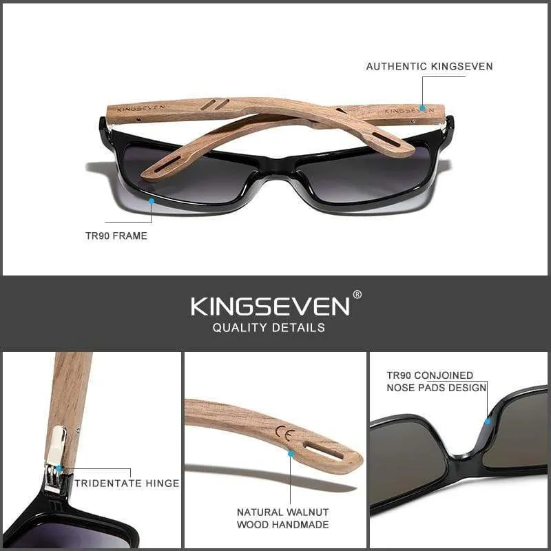 TR90 + Walnussholz handgefertigte Sonnenbrille Männer polarisierte Brillen Zubehör Sonnenbrille verstärktes Scharnier