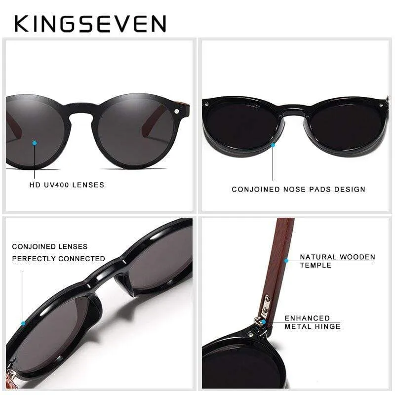 Natürliche handgefertigte Holzsonnenbrille UV400 Herren Sonnenbrille Damen Markendesign Original Palisander Brille Oculo