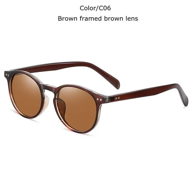 Unisex Ultraleichte TR90 Polarisierte Sonnenbrille Männer Frauen Fahren Runde Rosa Farbtöne Vintage Sonnenbrille Gafas De Sol