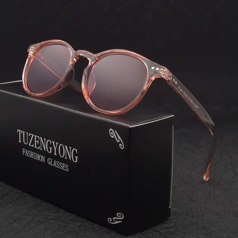 Unisex Ultraleichte TR90 Polarisierte Sonnenbrille Männer Frauen Fahren Runde Rosa Farbtöne Vintage Sonnenbrille Gafas De Sol