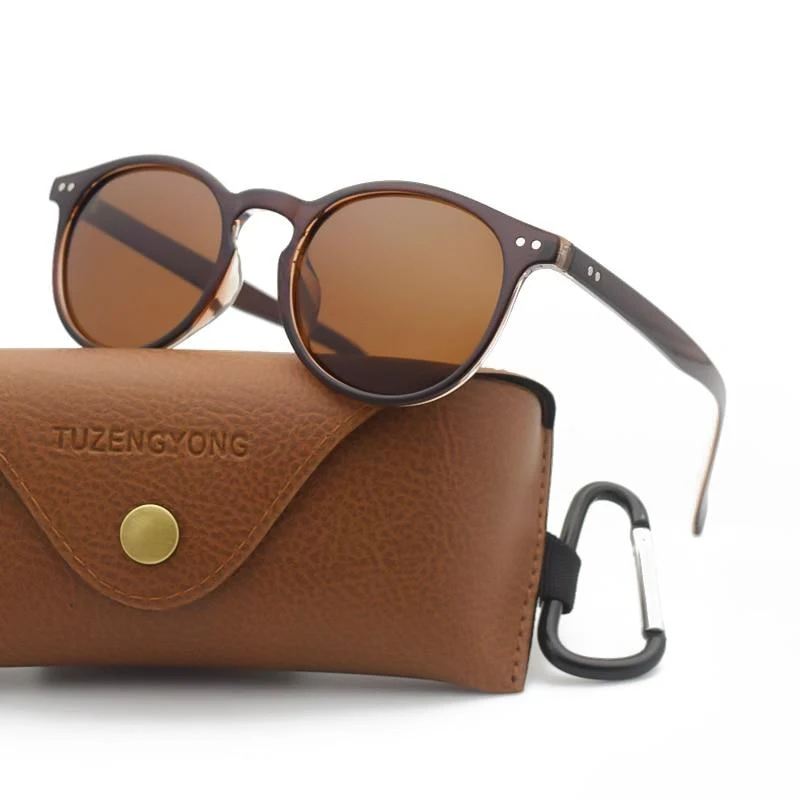 Unisex Ultraleichte TR90 Polarisierte Sonnenbrille Männer Frauen Fahren Runde Rosa Farbtöne Vintage Sonnenbrille Gafas De Sol