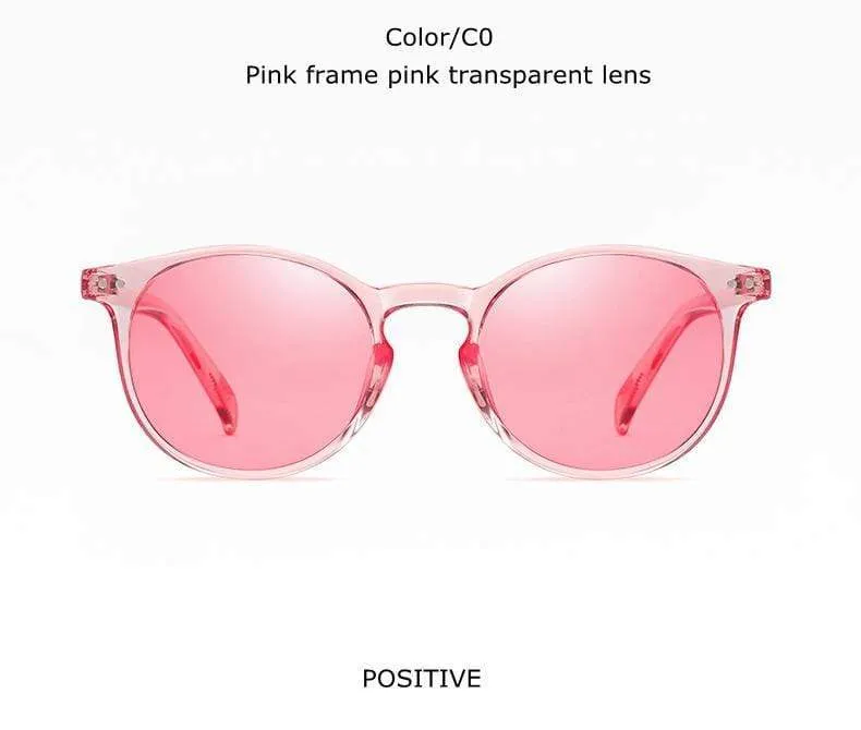 Unisex Ultraleichte TR90 Polarisierte Sonnenbrille Männer Frauen Fahren Runde Rosa Farbtöne Vintage Sonnenbrille Gafas De Sol