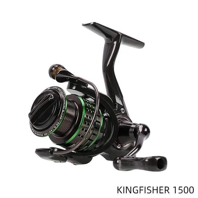 162g Ultraleicht Spinning Angelrolle Kingfisher 800 1000 1500S 1500 Beruf Köder Finesse System Trout Ajing Rad