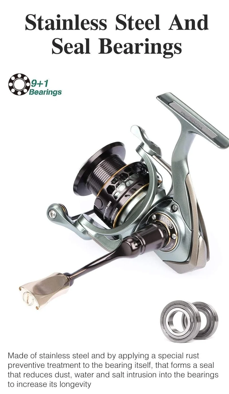 Spool Spinning Angelrolle JAGUAR 1000 2000 3000 185G 6KG Max Carbon Drag Karpfen Salzwasserrolle Bass Hecht Rad
