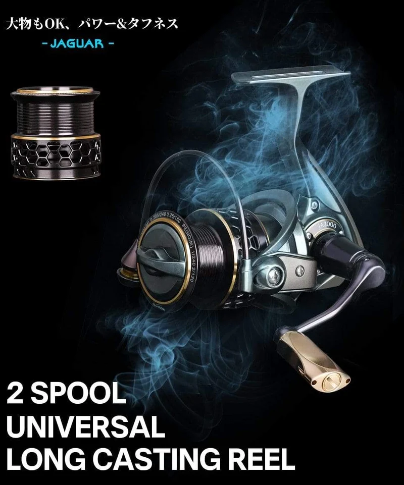 Spool Spinning Angelrolle JAGUAR 1000 2000 3000 185G 6KG Max Carbon Drag Karpfen Salzwasserrolle Bass Hecht Rad