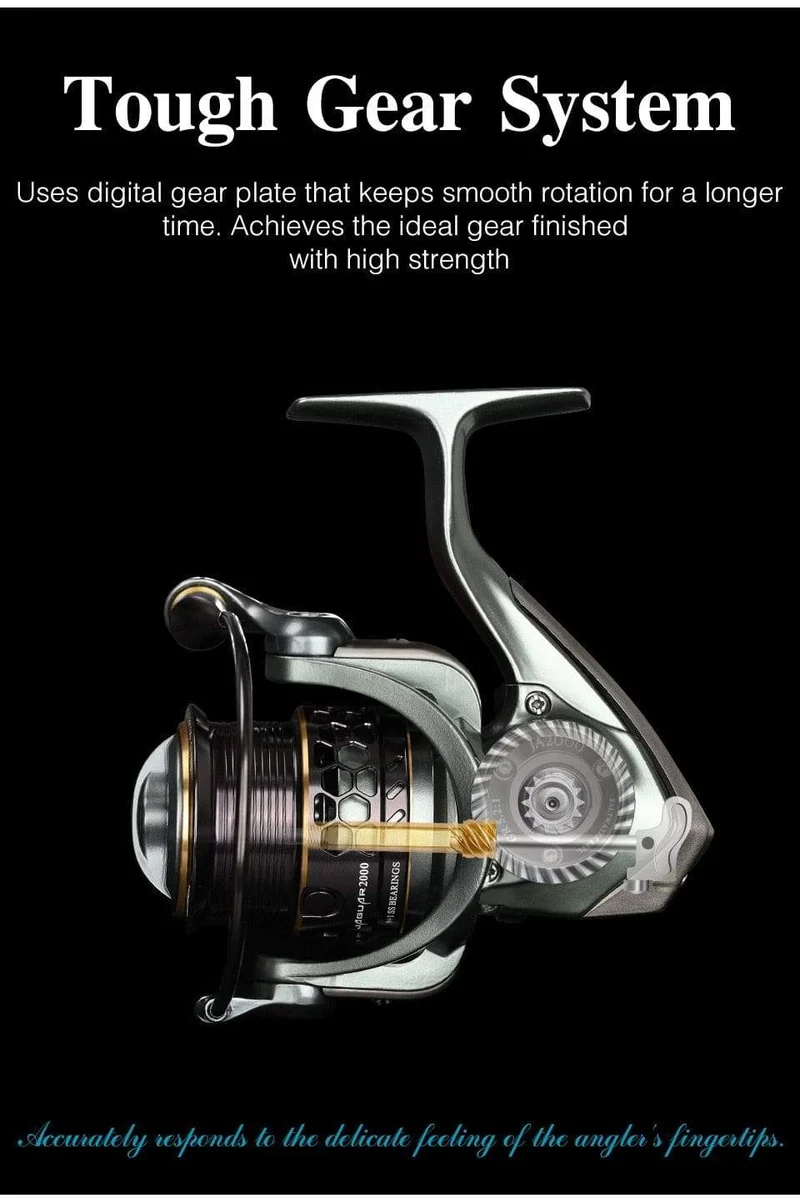 Spool Spinning Angelrolle JAGUAR 1000 2000 3000 185G 6KG Max Carbon Drag Karpfen Salzwasserrolle Bass Hecht Rad