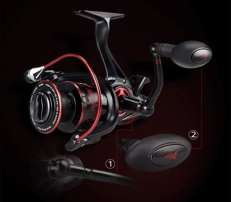 Baitfeeder III 12KG Drag Karpfen Angelrolle mit Extra Spule Vorder- und Hinterbremssystem Süßwasser-Spinnrolle
