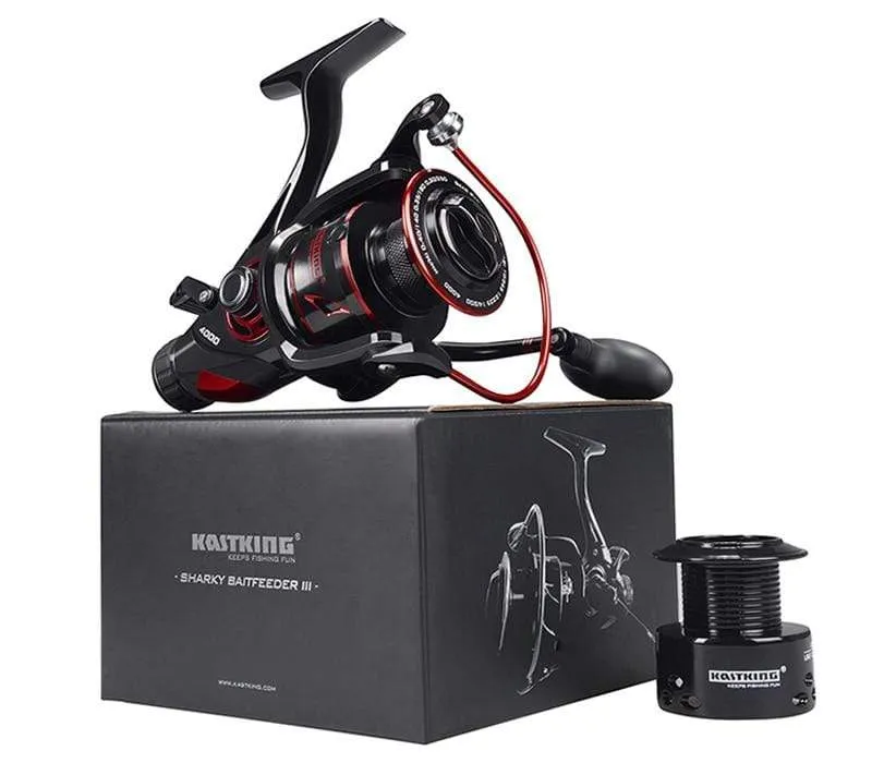 Baitfeeder III 12KG Drag Karpfen Angelrolle mit Extra Spule Vorder- und Hinterbremssystem Süßwasser-Spinnrolle