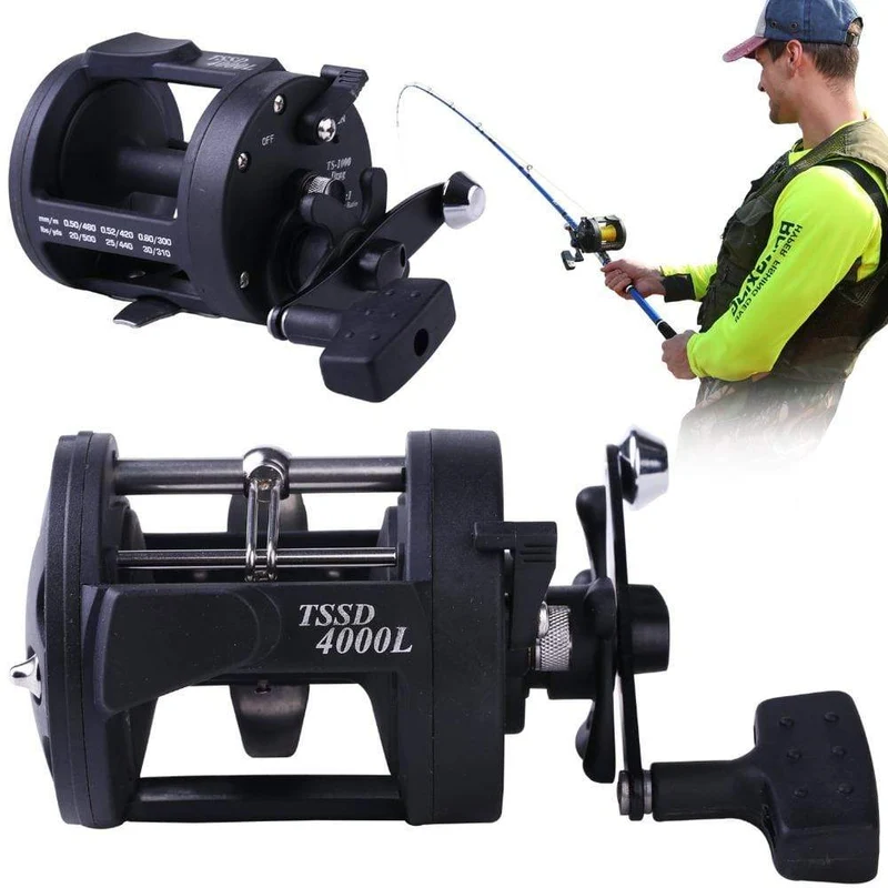 Trolling Drum Angelrollen DTR-30 Links/Rechts Hand 3+1BB Trolling Drum Angelrolle Max Drag 28kg Pesca