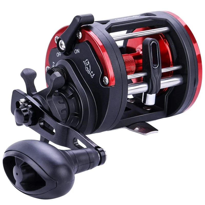 Trolling Drum Angelrollen DTR-30 Links/Rechts Hand 3+1BB Trolling Drum Angelrolle Max Drag 28kg Pesca