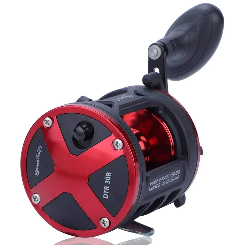 Trolling Drum Angelrollen DTR-30 Links/Rechts Hand 3+1BB Trolling Drum Angelrolle Max Drag 28kg Pesca