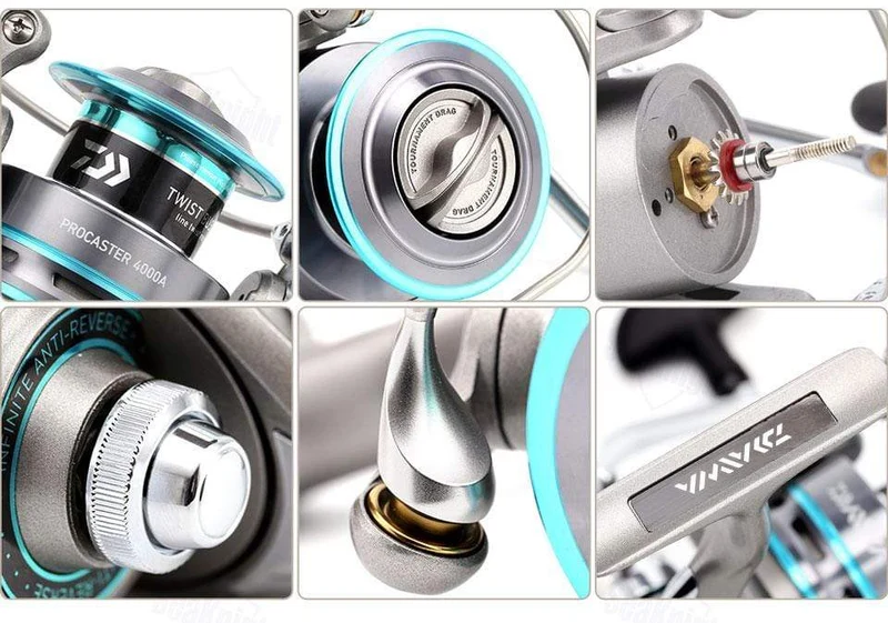 DAIWA PROCASTER 2000A 2500A 3000A 4000A Spinning Angelrolle 7BB Klappgriff Salzwasserkarpfen Kostenlose Metallersatzspule Angelgerät