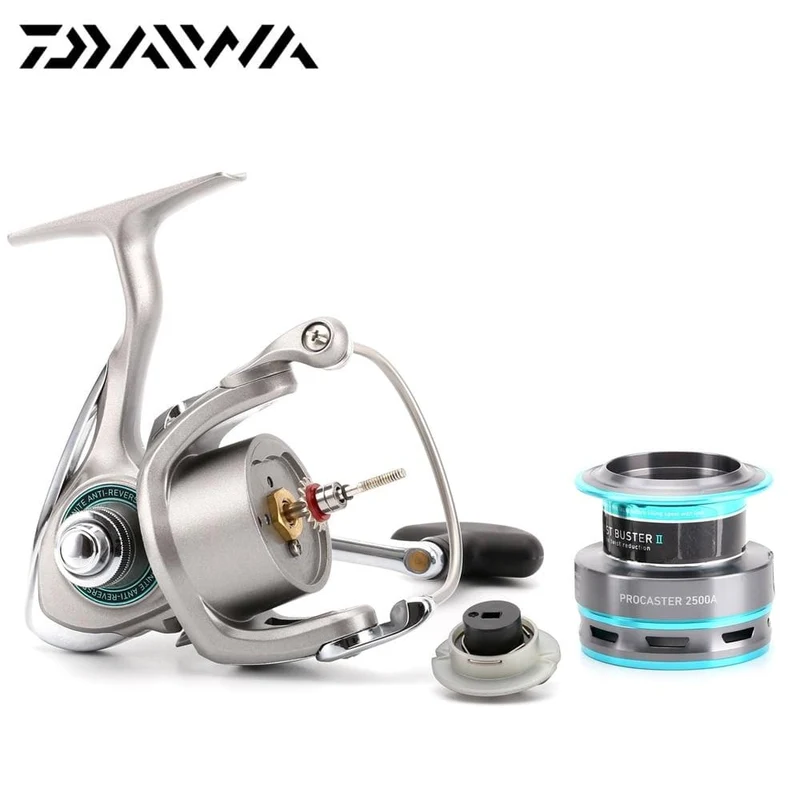 DAIWA PROCASTER 2000A 2500A 3000A 4000A Spinning Angelrolle 7BB Klappgriff Salzwasserkarpfen Kostenlose Metallersatzspule Angelgerät
